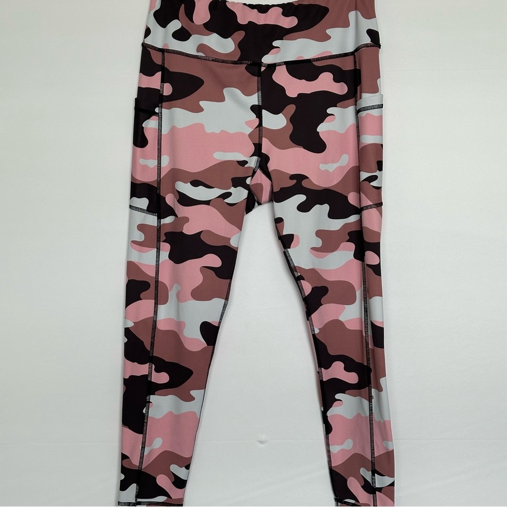 KALI - Printed Leggings - Pink, Black and White - Women’s XL